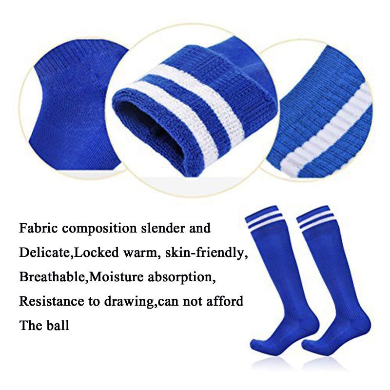 Haploon 2 Pair Soccer Shin Guards and Socks Football Shin Pads Protector Calf Knee Protective Gear for 5-10 Old Kids, Teenagers, Boys, Girls, with 2 Pair Long Sleeve Soccer Socks - Image 2